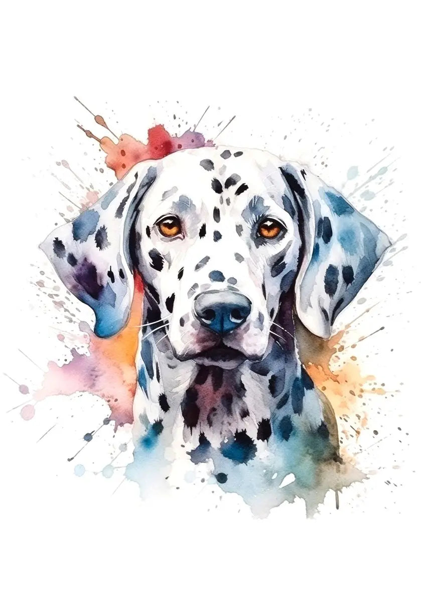 Watercolor Dog Art – French Bulldog, Dalmatian, Black Terrier Canvas Print Paws and Claws