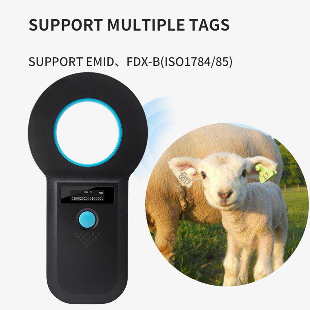 Handheld Pet Microchip Scanner – EMID FDX-B RFID Reader