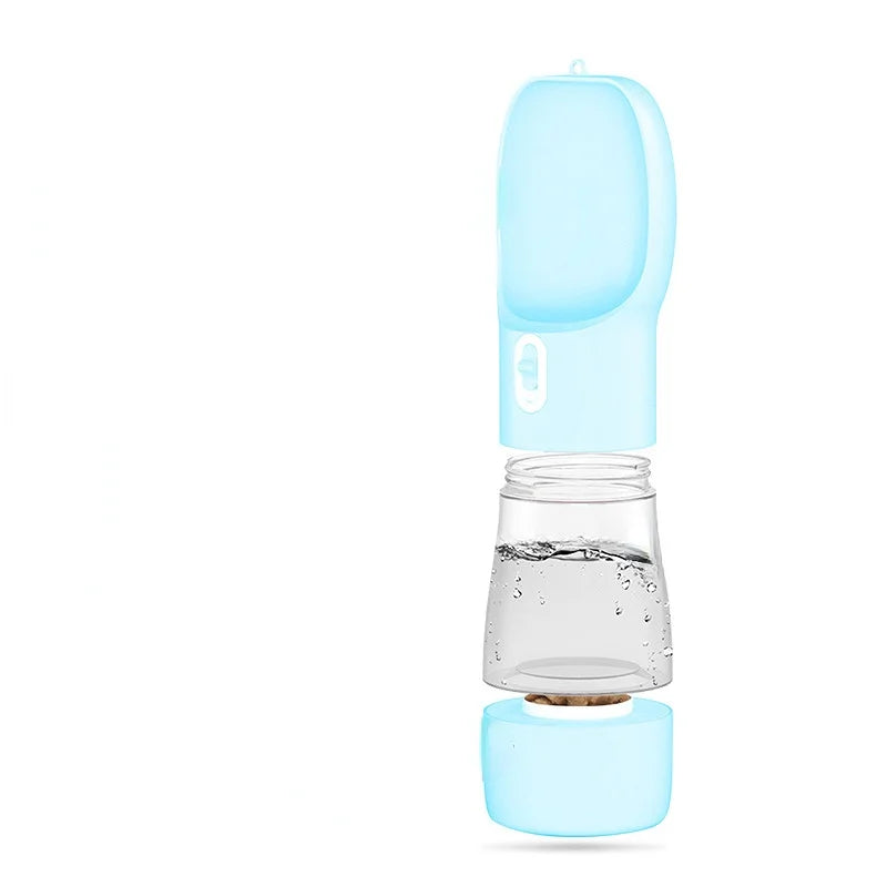 Portable Dog Water Bottle & Food Feeder – Travel All-in-One for Pets