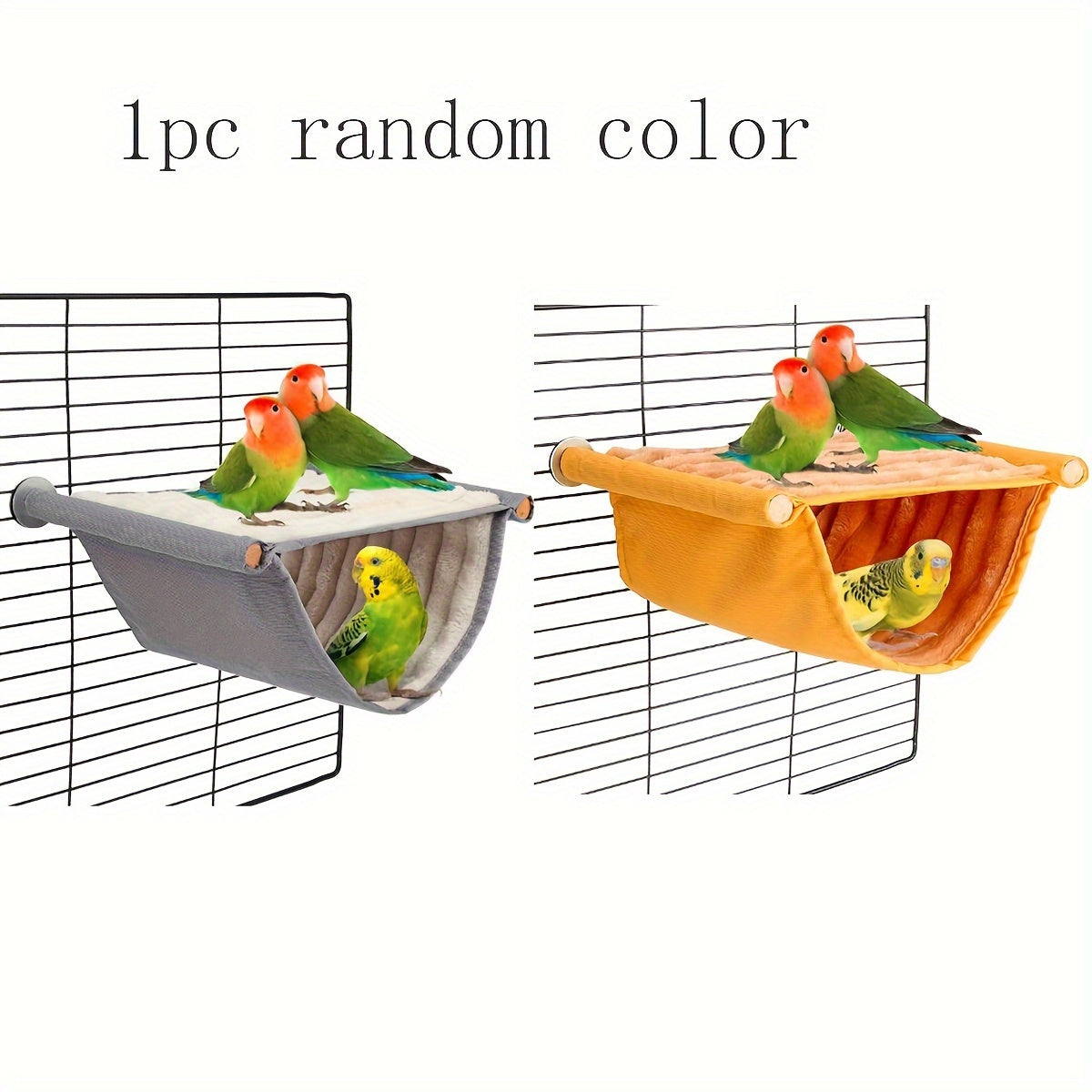 Parrot & Hamster Warm Hanging Nest – Washable Hammock Bed (Random Color)