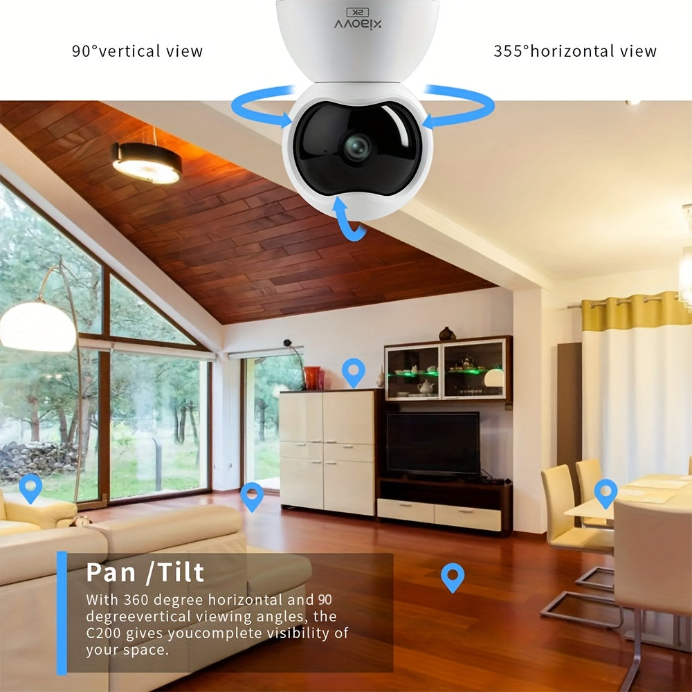 XIAOVV Q2 4MP Indoor WiFi Camera, Home Security, Baby & Pet Monitor