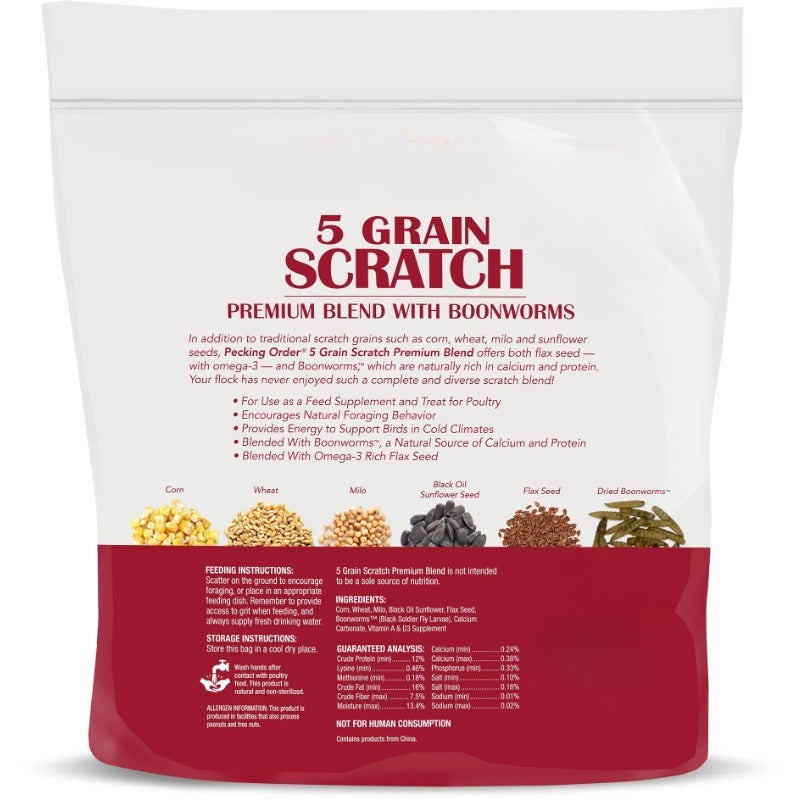 Pecking Order Premium Chicken Scratch Feed – 12 lbs Natural Grain Blend