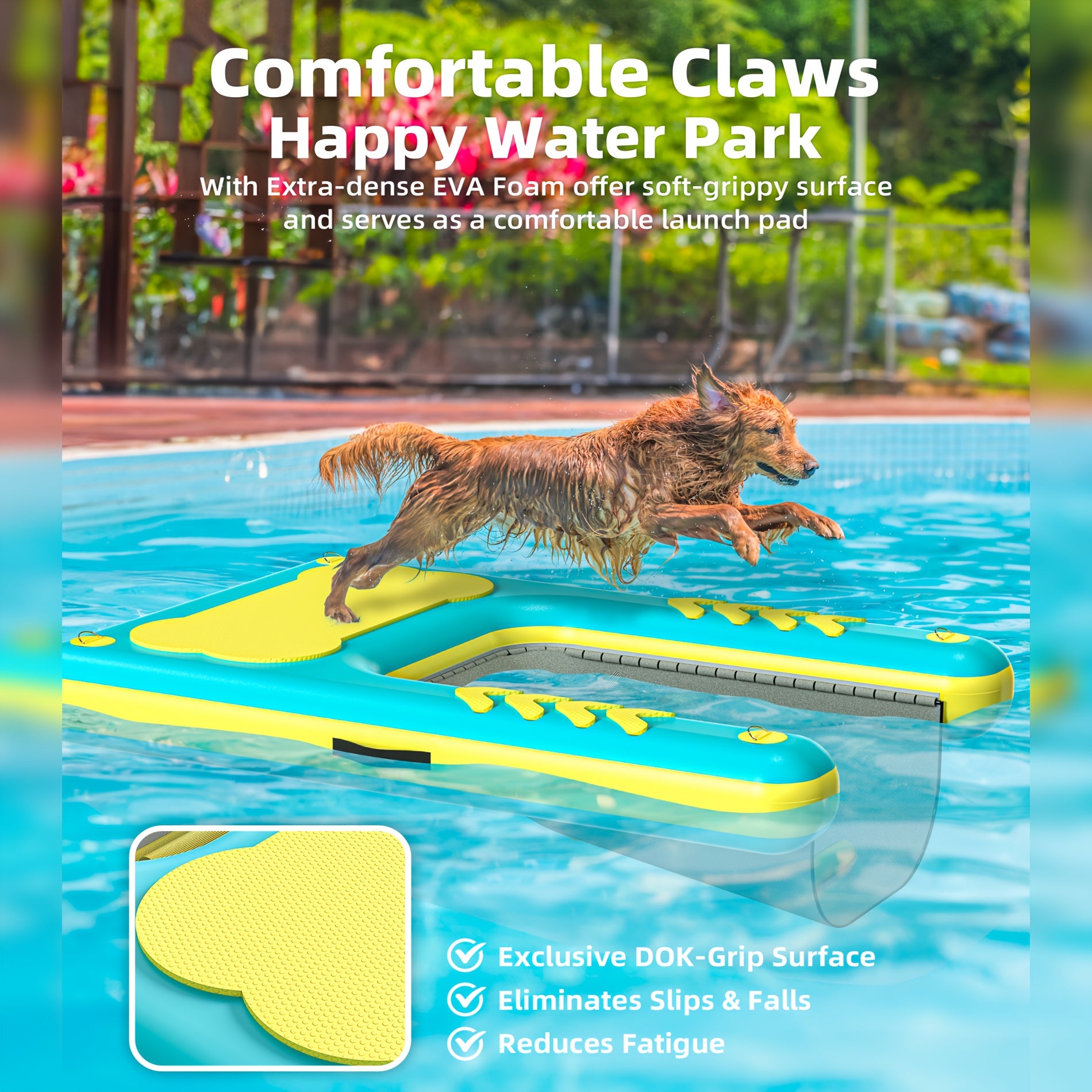 Inflatable Dog Ramp 100×150 cm – Durable Ramp for Large Breeds, Pools & Docks