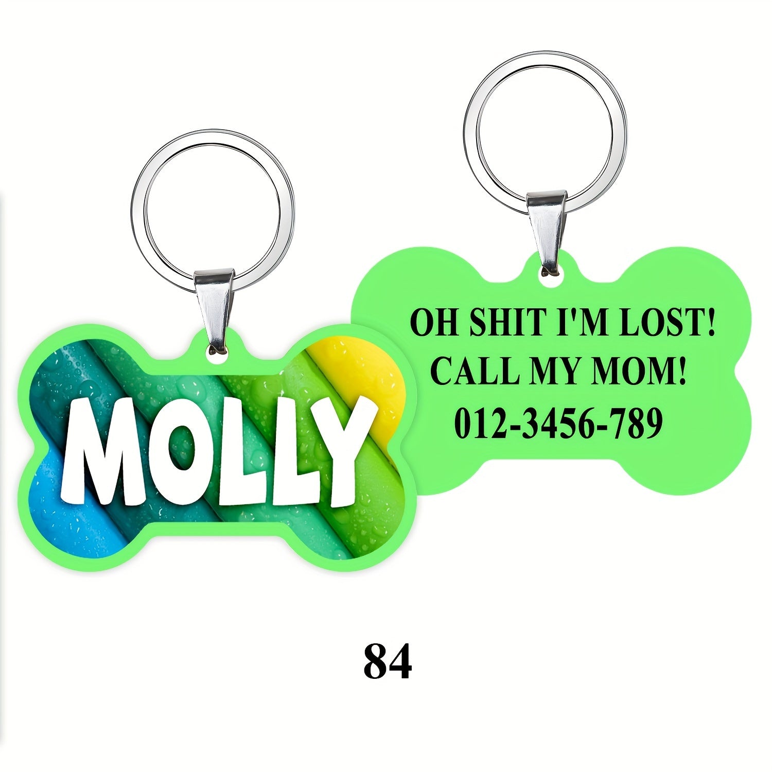 Luminous Pet ID Tags – Custom Engraved Acrylic Dog Tags, Night Visibility